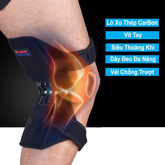 Đai trợ lực đầu gối POWERKNEE hỗ trợ khớp gối khi vận động hàng chuẩn chính hãng