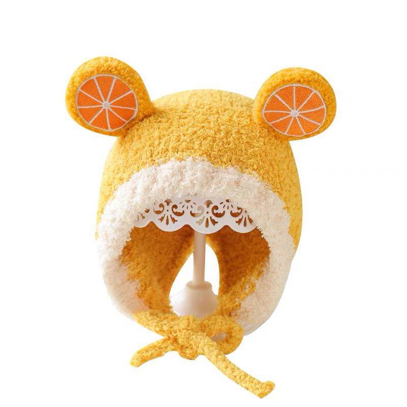 Mũ len lông cừu cho bé hình hoa quả cực dễ thương phù hợp trẻ em từ 3 đến 36 tháng tuổi - ML18