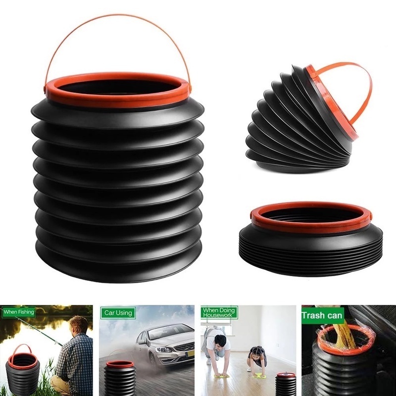 1 Thùng Đựng Rác 4L Gấp Gọn Chống Nước Cho Xe Hơi