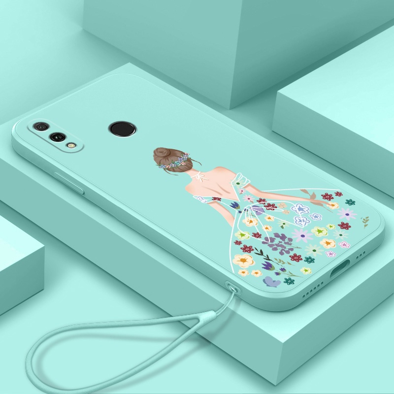 Ốp Điện Thoại TPU Silicon Mềm Họa Tiết Hoa Có Dây Đeo Cho huawei y7 prime 2019 y7 2019 y6 2019 y6s y6 pro 2019 y6 2019 y7 pro