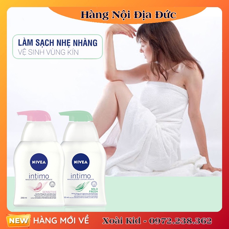 [Hàng Chính Hãng] Dung dịch vệ sinh Nivea intimo của Đức