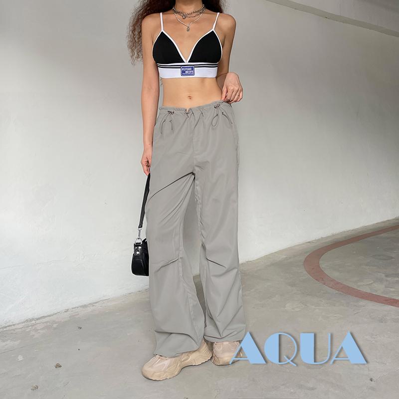 Anana Quần Dài Lưng Vừa Màu Trơn Phối Túi Thời Trang Công Sở Cho Nữ