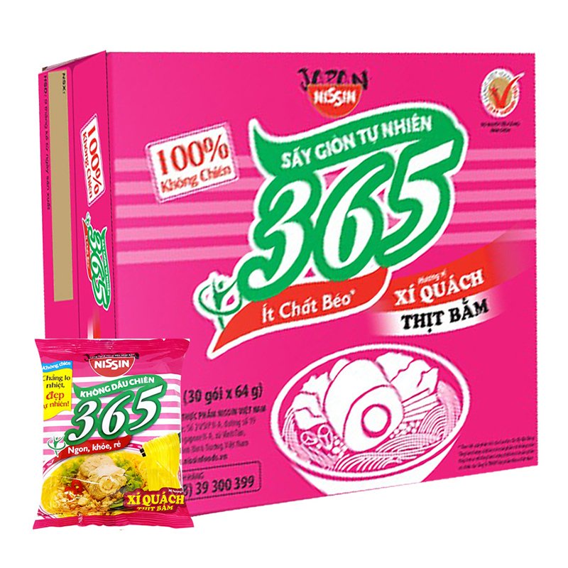 Combo 5 gói Mì không chiên Nissin 365 [đủ 4 vị] Xí Quách Thịt Bằm, Tôm Chua Cay, Lẩu Thái Hải Sản, Rong biển | WebRaoVat - webraovat.net.vn