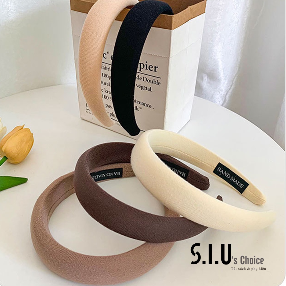 Bờm tóc/băng đô tiểu thư sang chảnh dày phong cách Hàn Quốc cao cấp Siu's Choice- SIUPK5