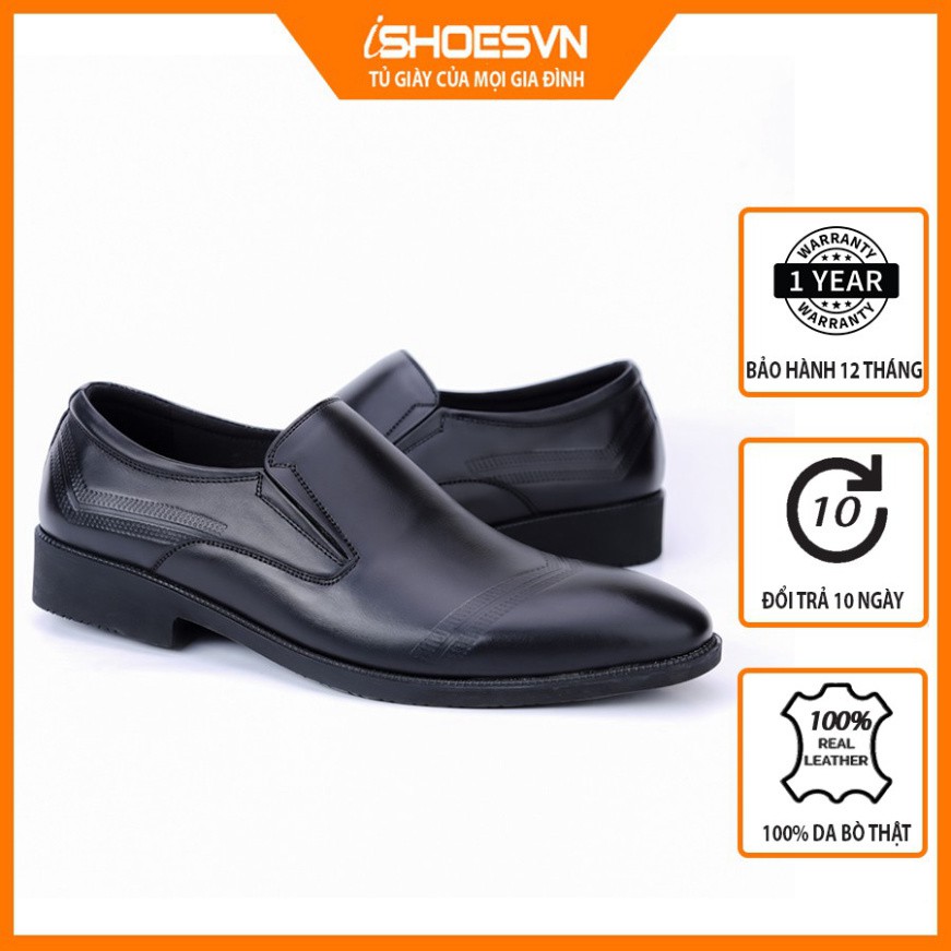 Giày lười công sở ISHOESVN IS301 - Giày da bò nam giày ishoes