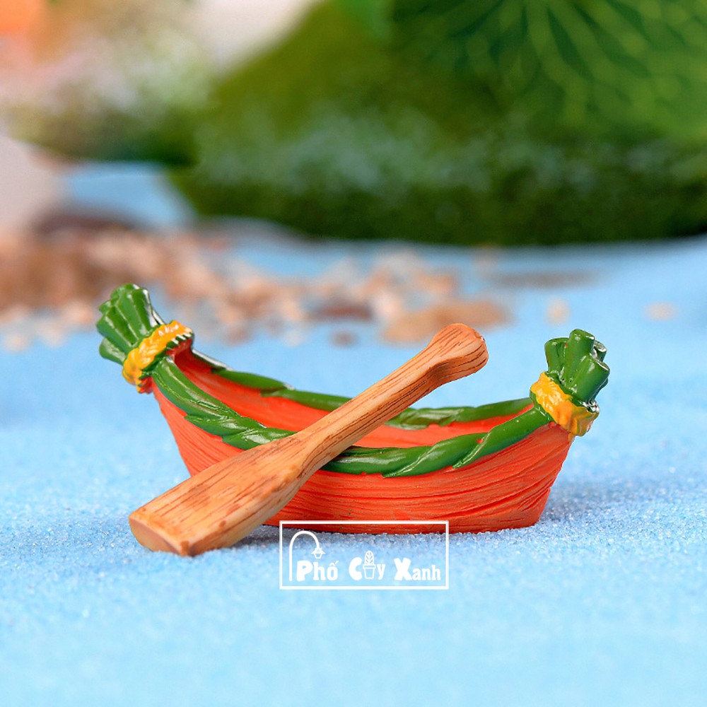 Chiếc Thuyền - Phụ kiện trang trí cho cây xanh để bàn làm việc, mô hình trang trí cho bể cá, tiểu cảnh