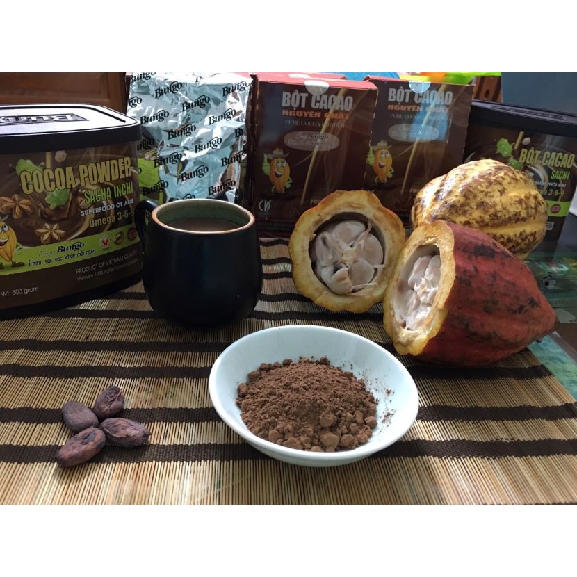 Bột cacao Bungo nguyên chất - Hộp 400g