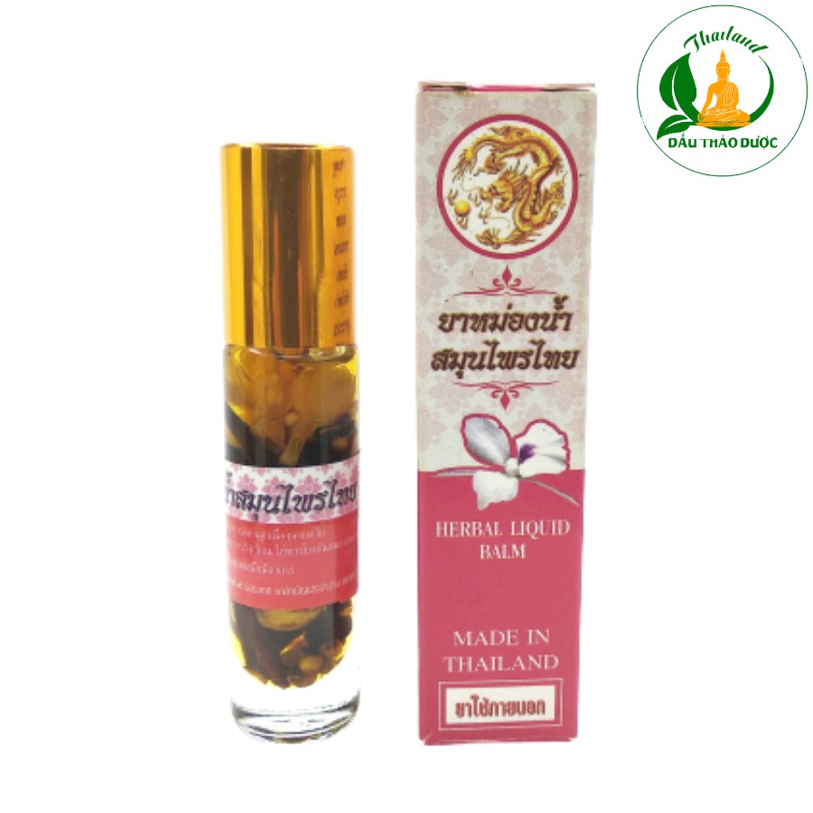 Dầu Gió 20 Loại Thảo Dược Thái Lan thiết kế đầu lăn Herbal Liquid Balm Puya Brand