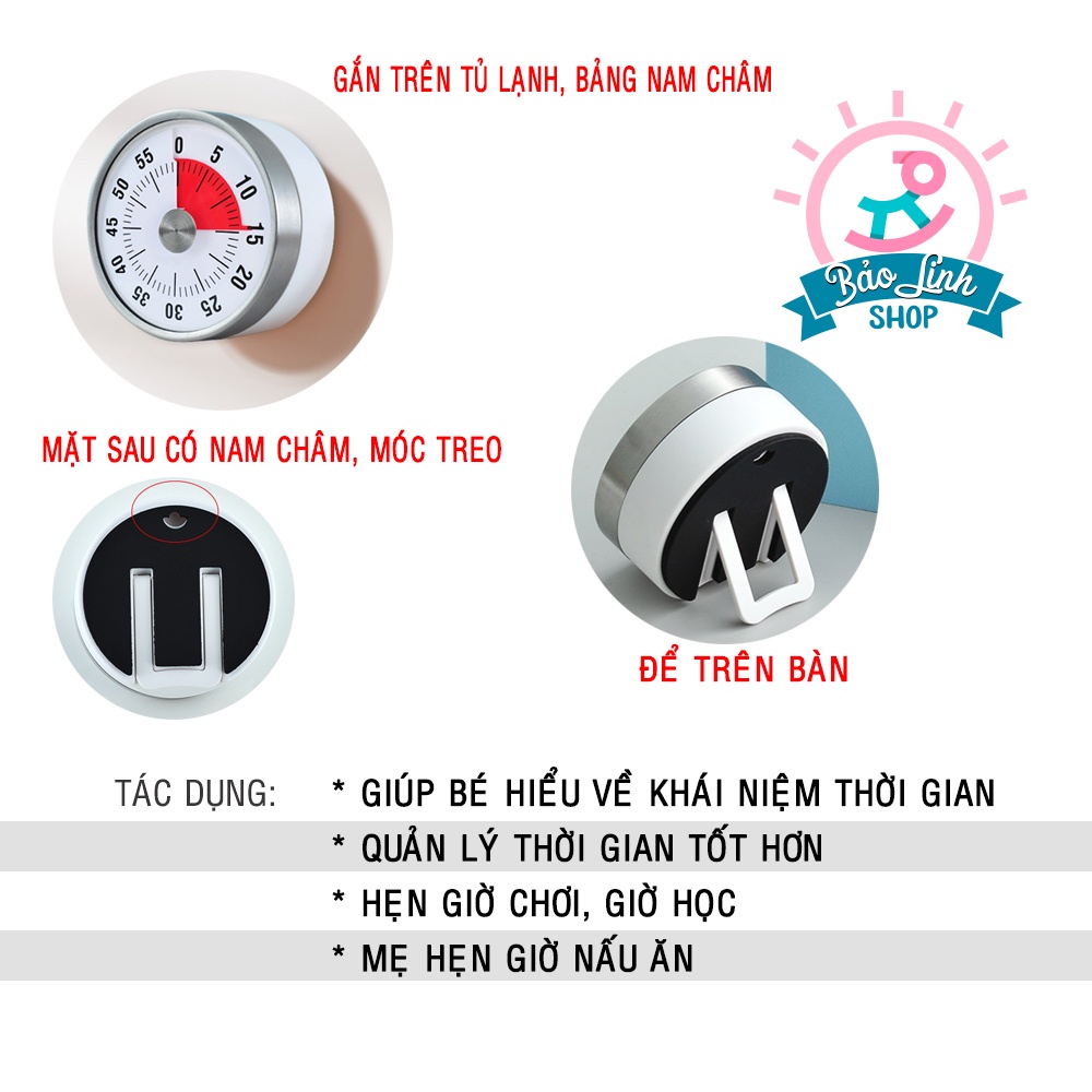 Đồng hồ đếm ngược dây cót - Bé làm quen với thời gian| Đồ chơi giáo dục