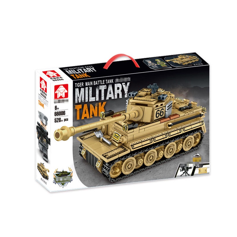 Bộ lắp ráp xe tank 66006 cỡ nhỏ TIGER xe quân sự