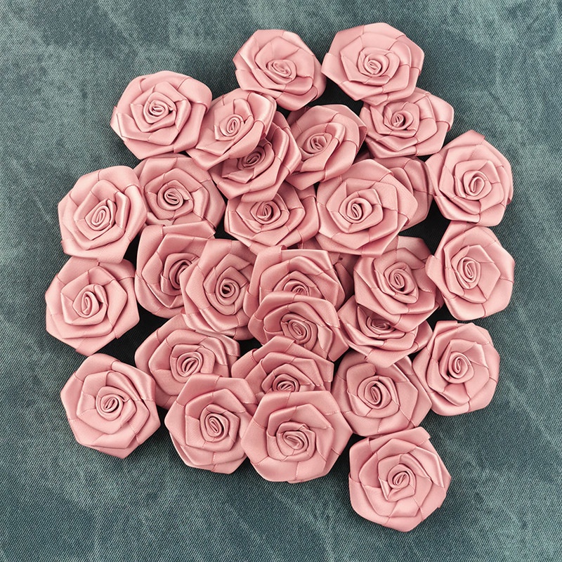 Gói 30 Hoa Hồng Vải Satin 6cm X 6cm