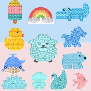 Đồ chơi đẩy bong bóng giảm căng thẳng bằng silicone nhiều kiểu dáng lựa chọn độc đáo