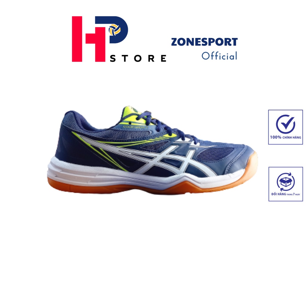 Giày Asics Court Break 2 Xanh đen - Giày Chuyên Bóng Chuyền, Cầu Lông, Tennis đế cao su, chống trơn, bật nhảy êm