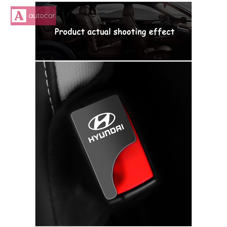 Chốt Khóa Dây An Toàn Bằng Hợp Kim Nhôm Cho Xe Hơi Hyundai Avante Tucson Starex Santa Sonata Veloster HB20 Creta Porter Grandeur