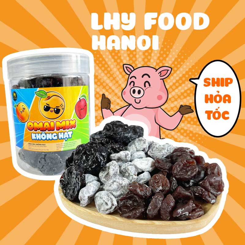 Ô mai mơ mận dẻo không hạt🍟FREESHIP🍟hộp 450g LHYFOOD ăn vặt Hà Nội