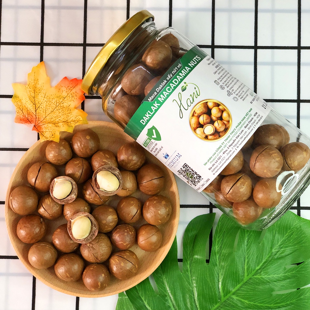 500g Hạt macca Tây Nguyên Sấy Nứt (Có Tặng Dụng Cụ Tách Vỏ)  HANI FOOD