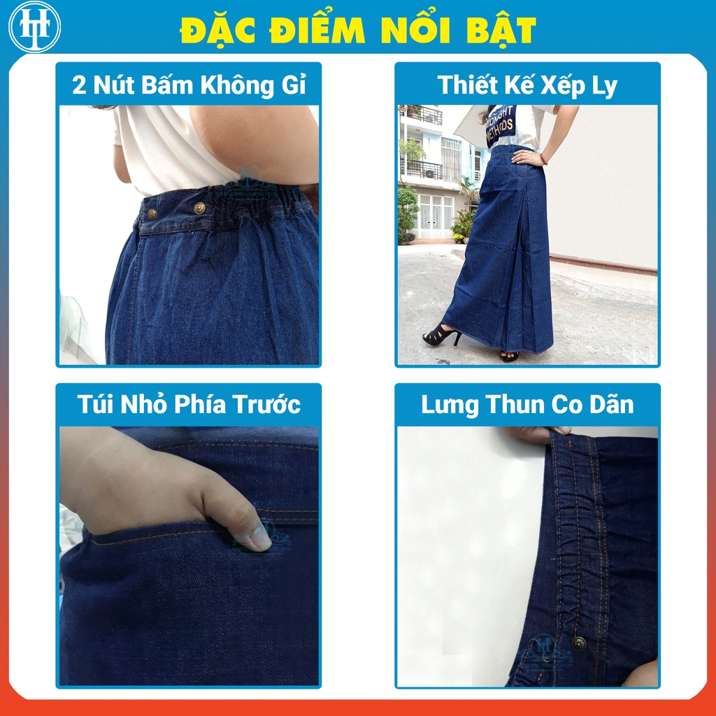 SET Đồ Chống Nắng Jean Chất Liệu Cotton Dày Dặn Gồm Áo Khoác Và Váy Chống Nắng Thêu Họa Tiết Trăng Cò