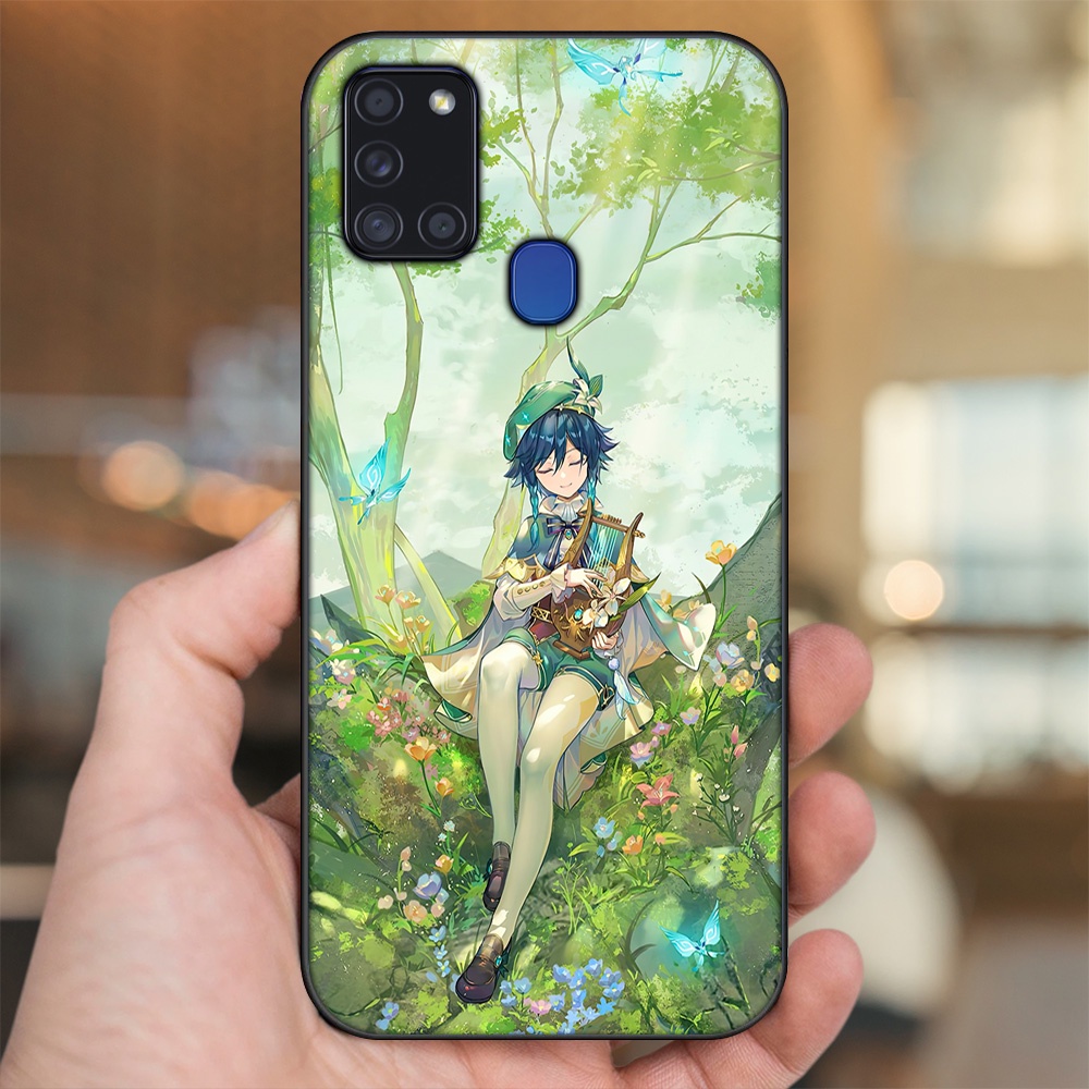 Ốp lưng Samsung A21S viền đen in hình Venti Genshin Impact
