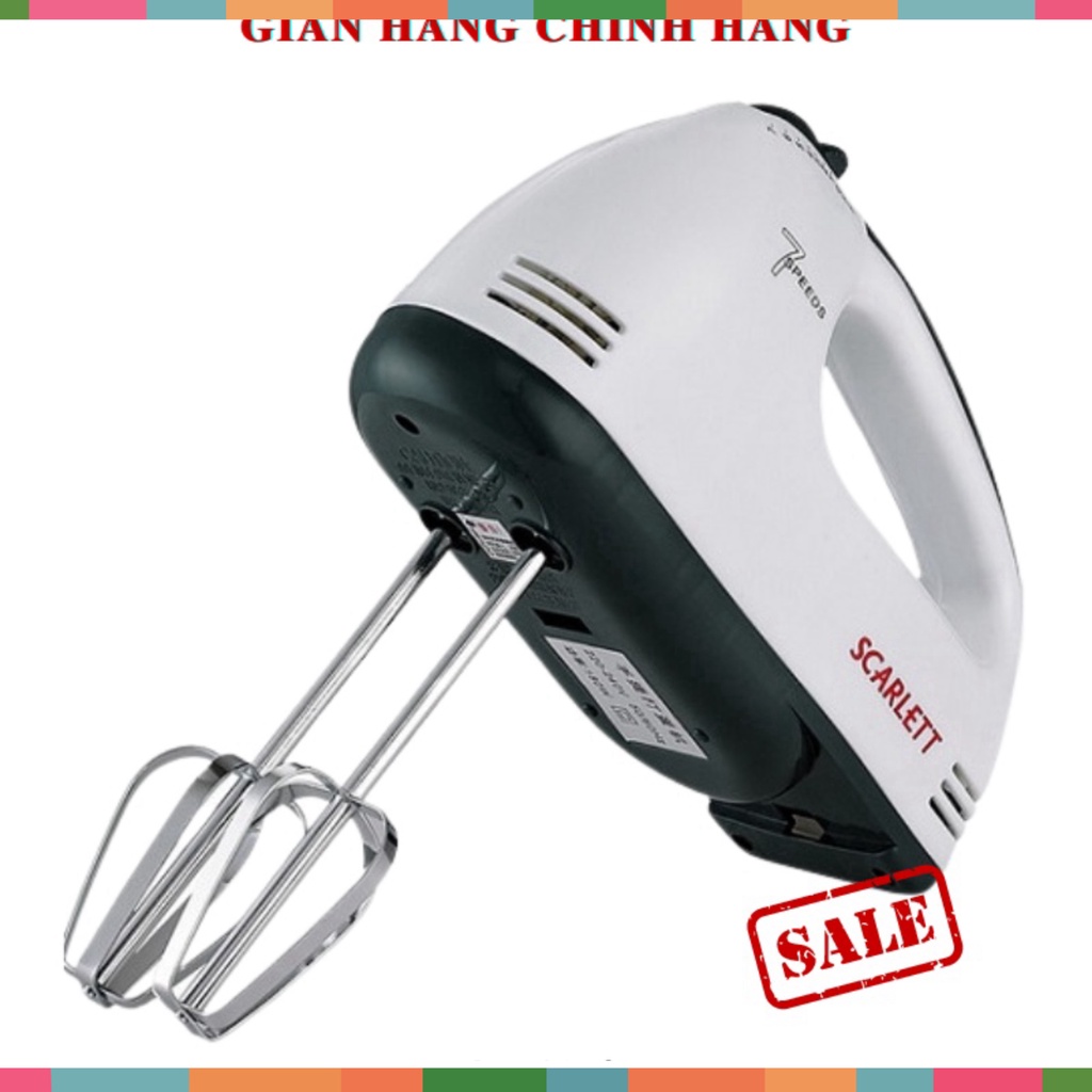 Máy Đánh Trứng,Tạo Bọt Cà Phê, Đánh Bột Làm Bánh, Cầm Tay 7 Tốc Độ Cực Mạnh, Êm Ái Công Suất 180W Bảo Hành 12 Tháng