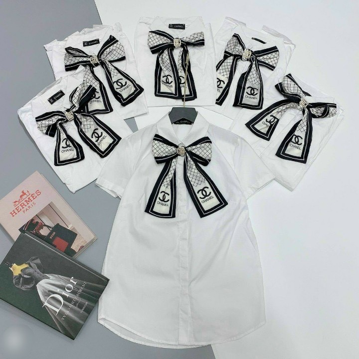 BEAN TAILOR: Sơ mi nữ có nơ sẵn, áo hotgirl 2 in 1, áo nữ đẹp phù hợp đi học đi làm