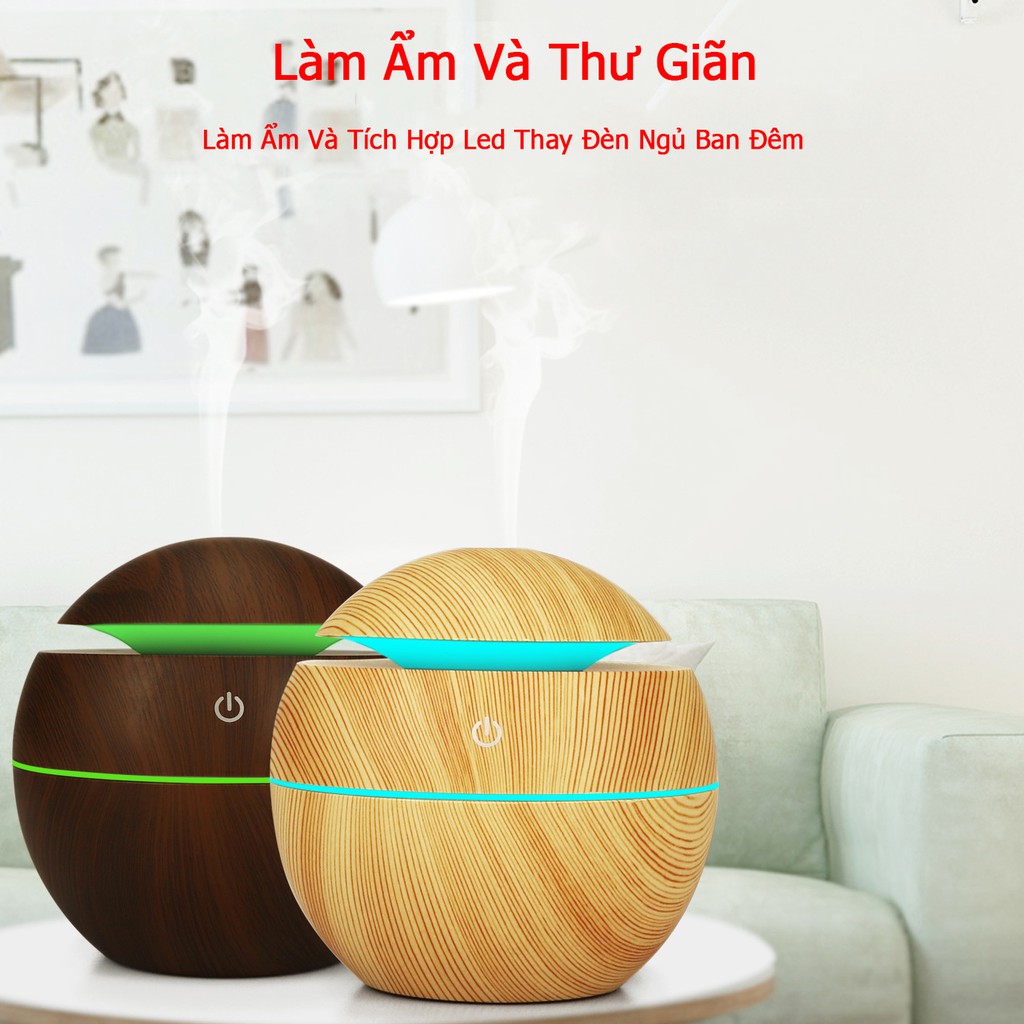 ( TẶNG TINH DẦU) Máy khuếch tán xông tinh dầu phun sương,nhỏ gọn,sử dụng công nghệ siêu âm hiện đại,độ khuếch tán tốt