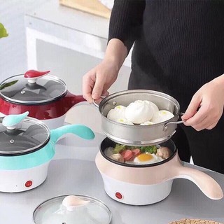 [Freeship 50k] Nồi Lẩu Mini 2 Tầng Đa Năng Chống Dính Tặng Kèm Lồng Hấp Cao Cấp