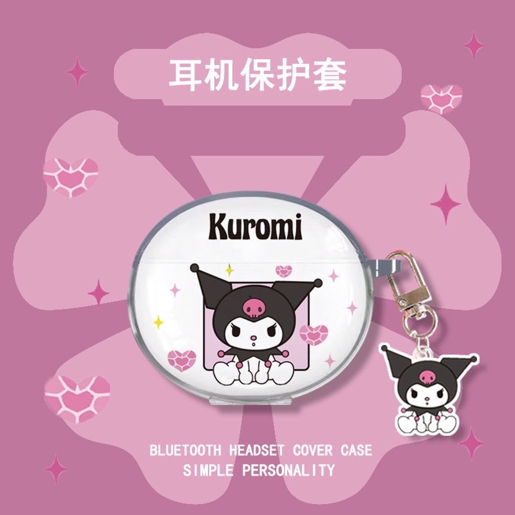 Dễ Thương Vỏ Bảo Vệ Hộp Sạc Tai Nghe oppo enco air 2 Trong Suốt Họa Tiết Hoạt Hình Cô Gái & Chú Chó yugui Dễ Thương