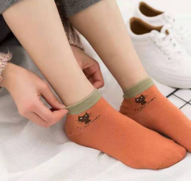 Hàng sẵn-Tất Mèo nữ hót hít 10 đôi túi rút