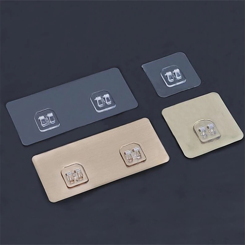 Móc dán tường treo đồ dùng màu trong suốt tiện dụng dành cho nhà tắm nhà bếp