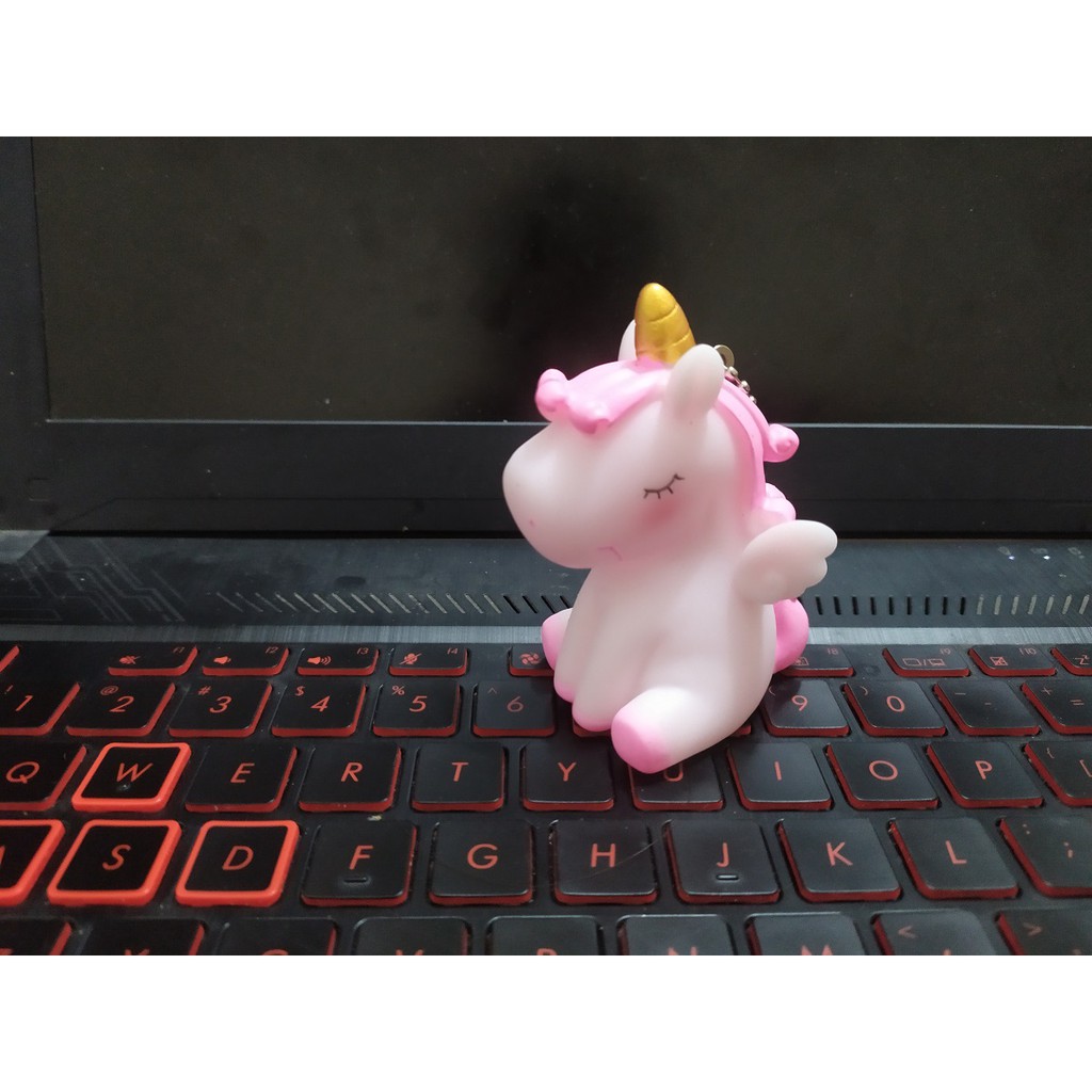 Móc khóa kỳ lân 1 sừng Unicorn dễ thương chất liệu Silicone cao cấp