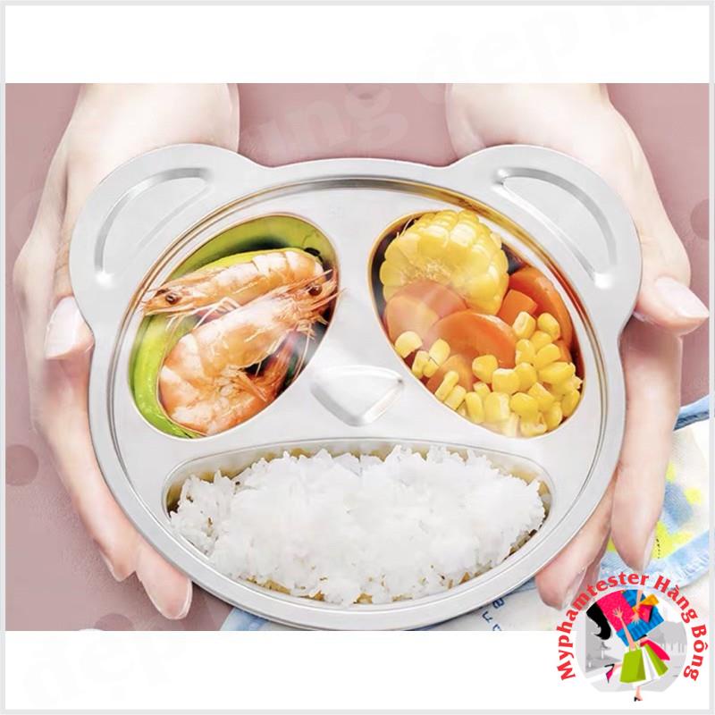 khay cơm,khay ăn dặm cho các bé inox 304 cao cấp 100%