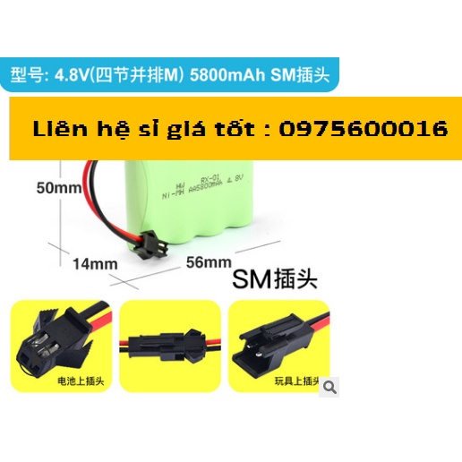 PIN 4.8V ,3.6V 5800MAH CÔNG SUẤT LỚN CHO XE ĐIỀU KHIỂN