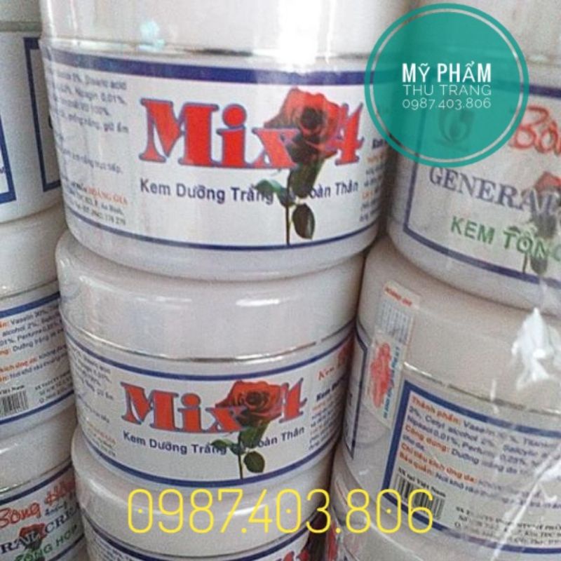 Kem mix 4 bông hồng