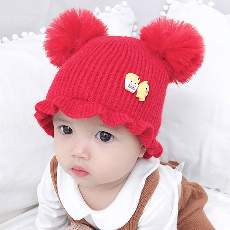 Nón len ấm áp xinh xắn dành cho bé