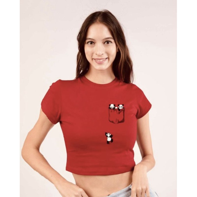 áo thun crop top đỏ F21 vnxk chuẩn