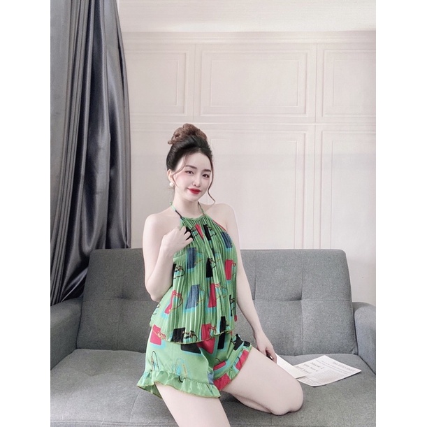 ❌MẪU SEXY❌Yếm dập ly sexy, đồ ngủ sexy chất satin ảnh video thật