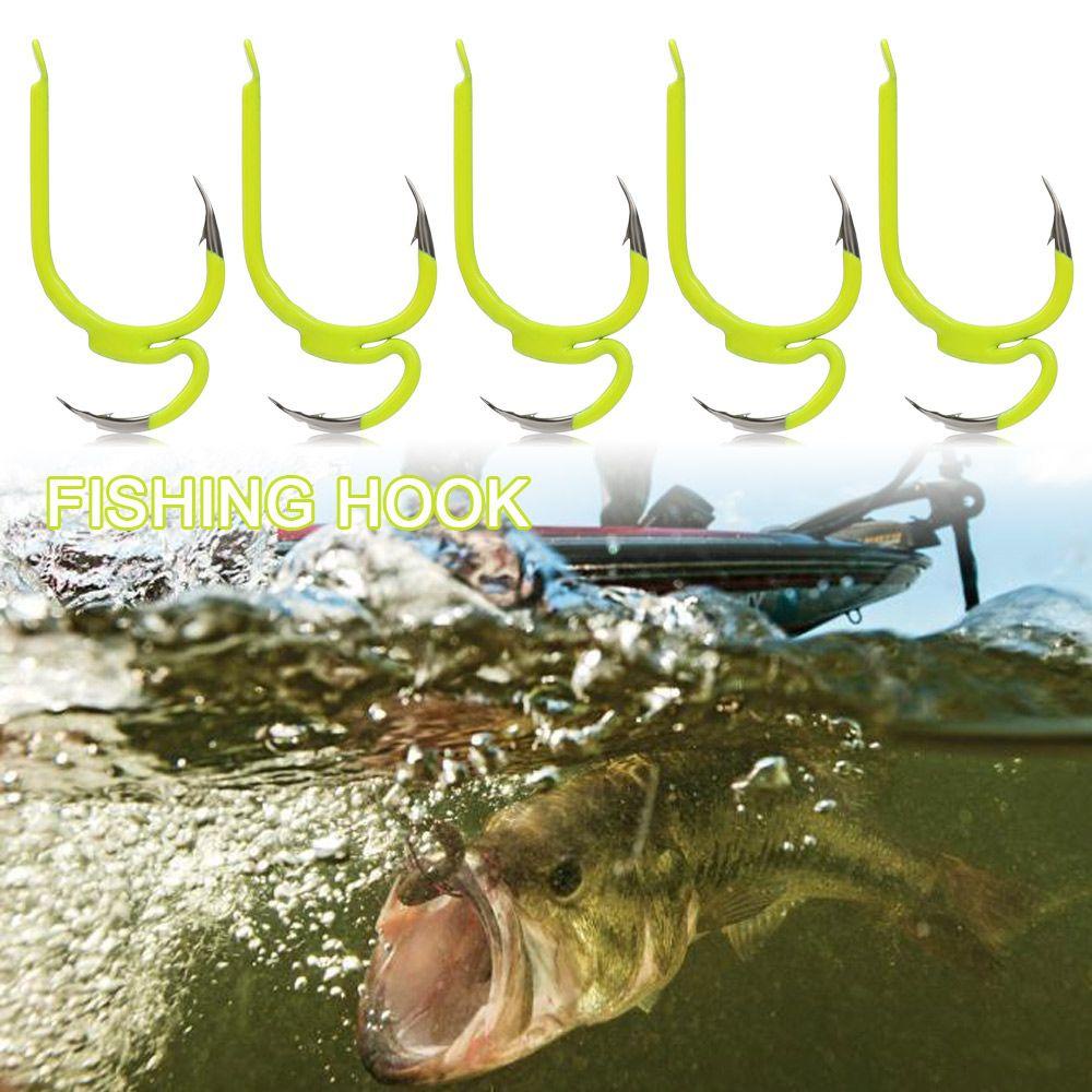 SHOUKEY Set 10 Lưỡi Câu Cá Bằng Thép Cacbon Chất Lượng Cao