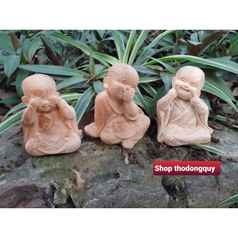 TƯỢNG 3 chú tiểu tam không gỗ ngọc am