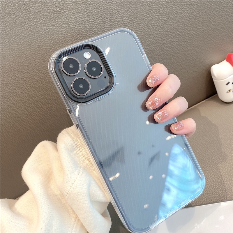Ốp Điện Thoại for iPhone 14 Pro Max Mềm Trong Suốt Chống Sốc 3 Trong 1 Cho for iphone 13 12 11 Pro X XS Max XR 6 7 8 Plus 12