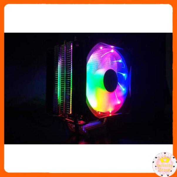 QUẠT TẢN NHIỆT CPU SNOWMAN LED RGB 2 QUẠT INFINY DECOR