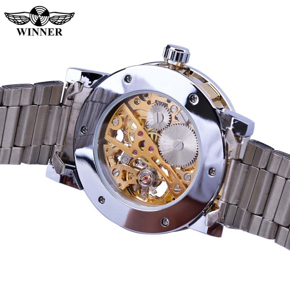 Đồng Hồ Cơ Nam AUTOMATIC Chính Hãng WINNER Dây Thép Cao Cấp Đẹp Giá Rẻ Kiểu Dáng Thời Trang Sang Trọng - Hàng nhập khẩu