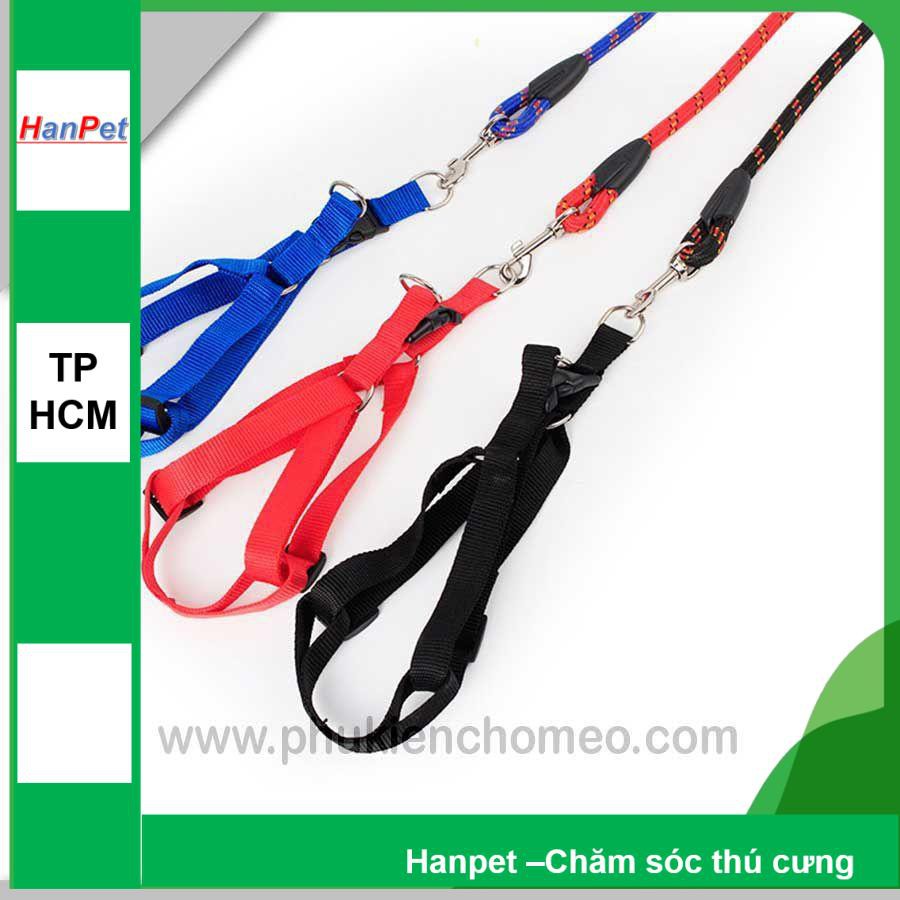 HCM-SP328 - Dây dắt yên ngựa tròn (hanpet 4711506) dây dắt chó size 8 (từ 3-7kg)