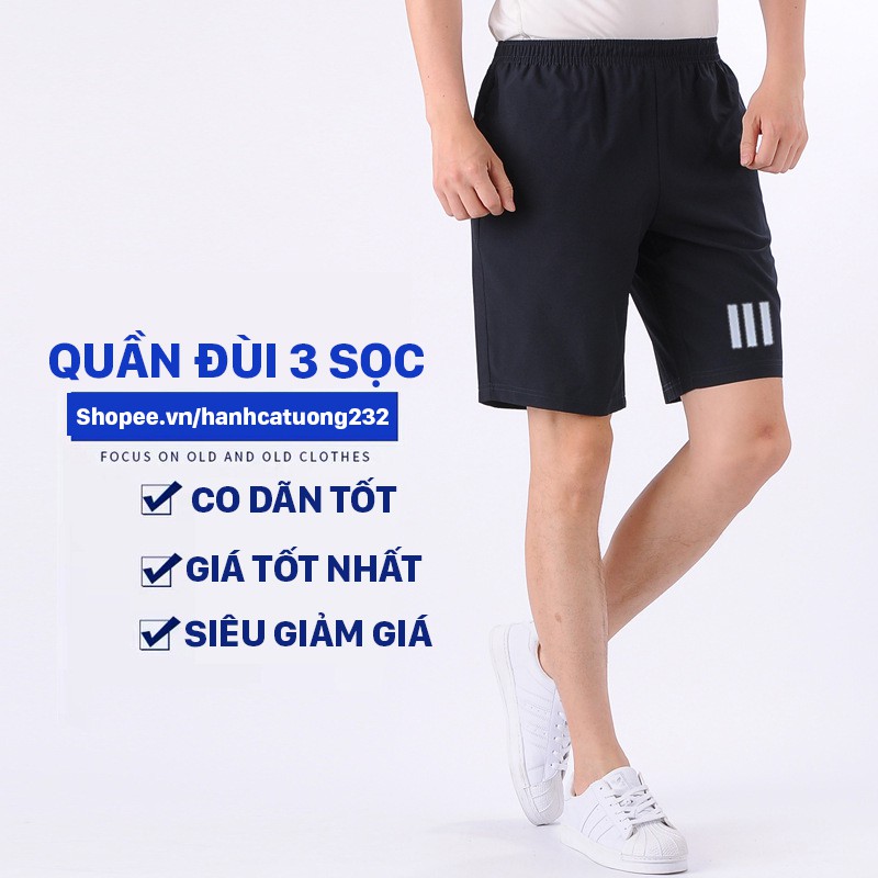 Quần đùi nam💖FREESHIP💖quần đùi nam họa tiết đen sọc nhiều màu QĐUI3VSport