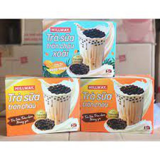 Com bo 2 Hộp Trà sữa trân châu Hillway hộp 5 gói trà sữa +trân châu