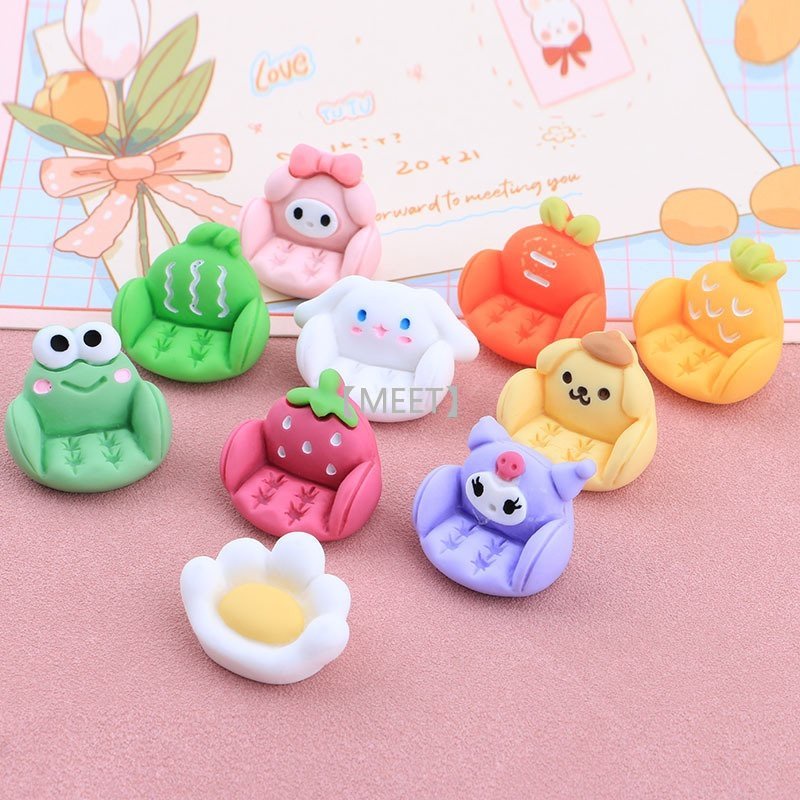 1 Ghế Sofa Ba Chiều Hình Chú Chó Hoạt Hình Bằng Nhựa Resin DIY