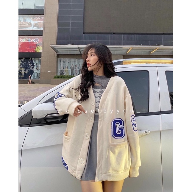 ÁO KHOÁC CARDIGAN KEM CHỮ G (TH)