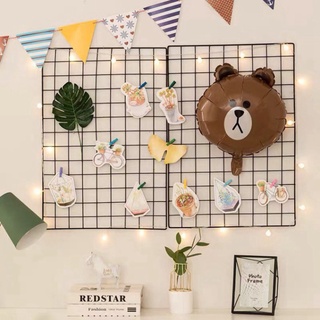 Khung Lưới Thép Trang Trí Treo Tường, Phụ Kiện Trang Trí Rổ Sắt Decor Cài Lưới Đựng Đồ Đa Năng- Tặng đinh