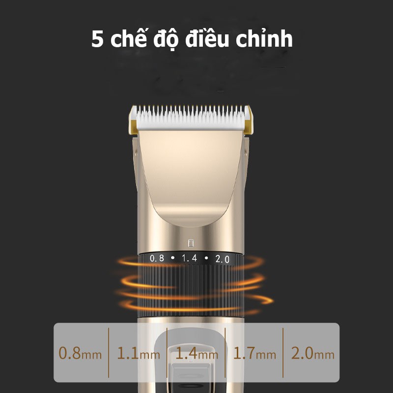 Tông Đơ Cắt Tóc Đa Năng - Tặng Kèm 9 Phụ Kiện - Máy hớt tóc Jinchen bảo hành 12 tháng. TDCT 01