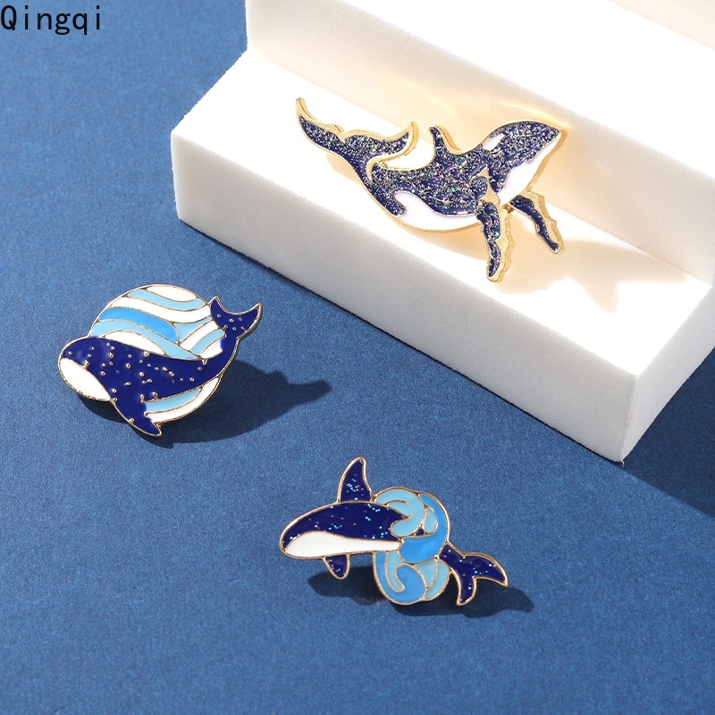 Ghim cài áo Miss Zoe hình cá voi hoạt hình dễ thương tùy chọn kiểu dáng