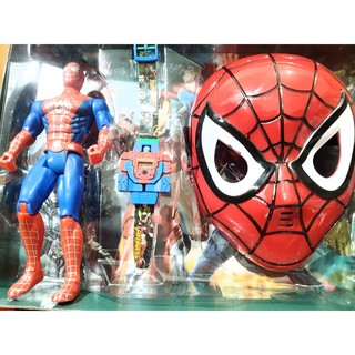 Trò chơi mặt nạ hoá trang thành siêu anh hùng người nhện có đèn, có nhạc (kèm pin), do choi mat na spiderman